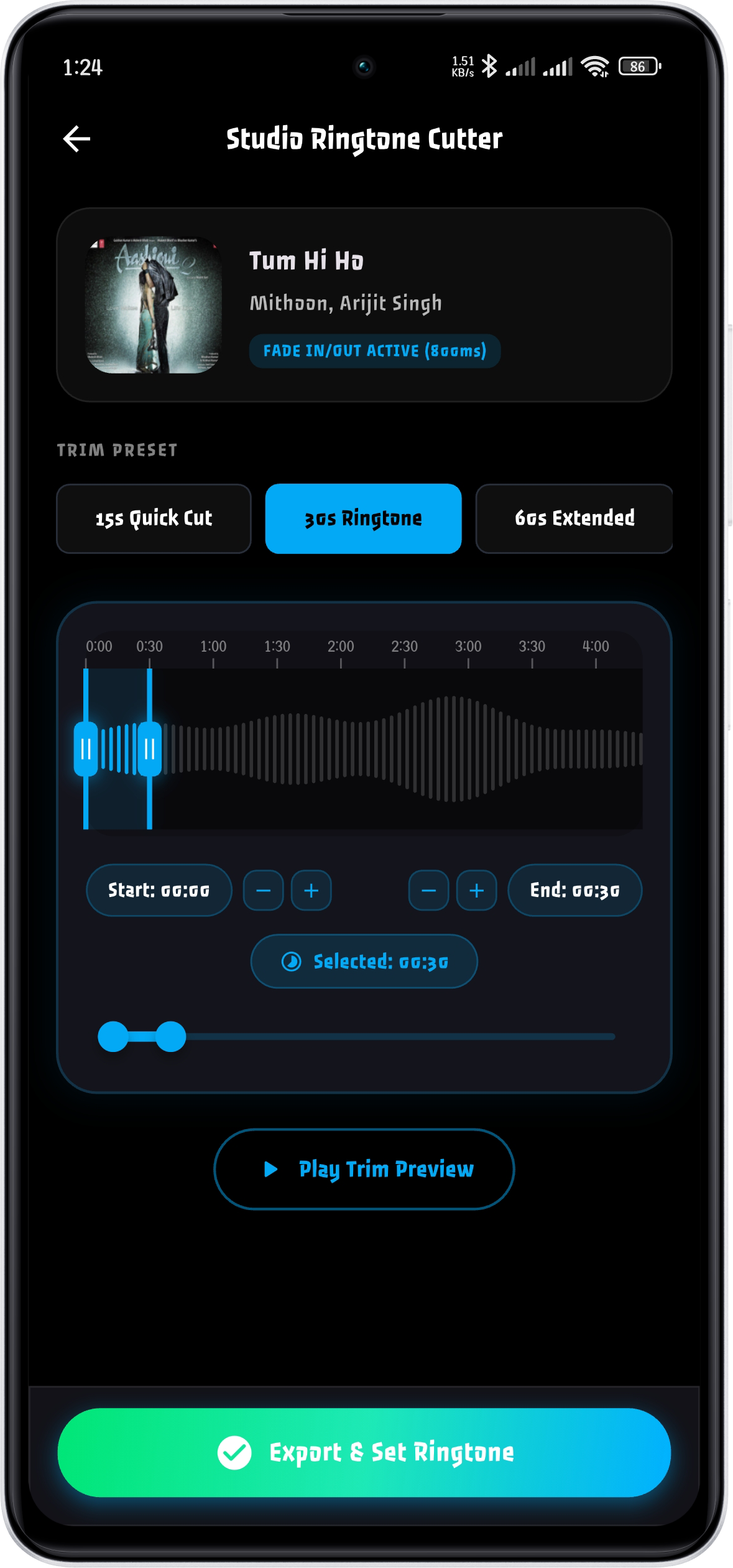 Ringtone Waveform Cutter